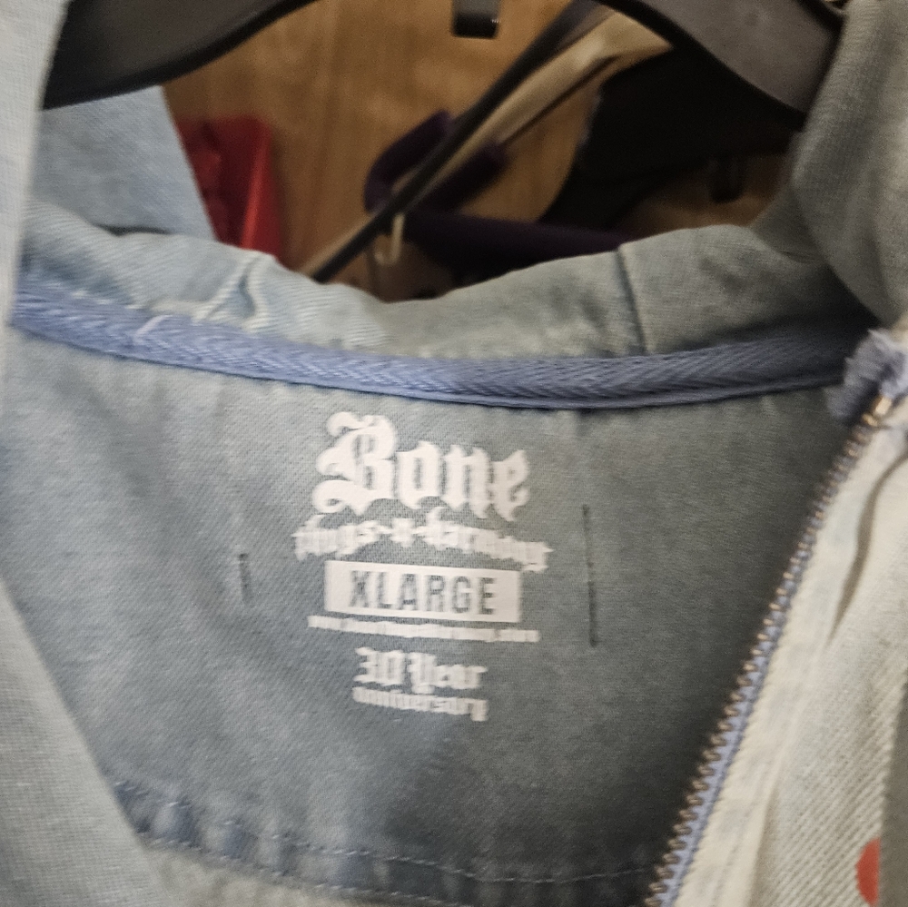Bone Thugs-n-Harmony Jean Pullover Hoodie Half-zip Velcro Pocket Hand Pockets - Picture 3 of 10